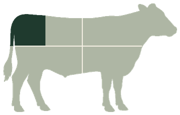 Cattle outline with one eighth shaded